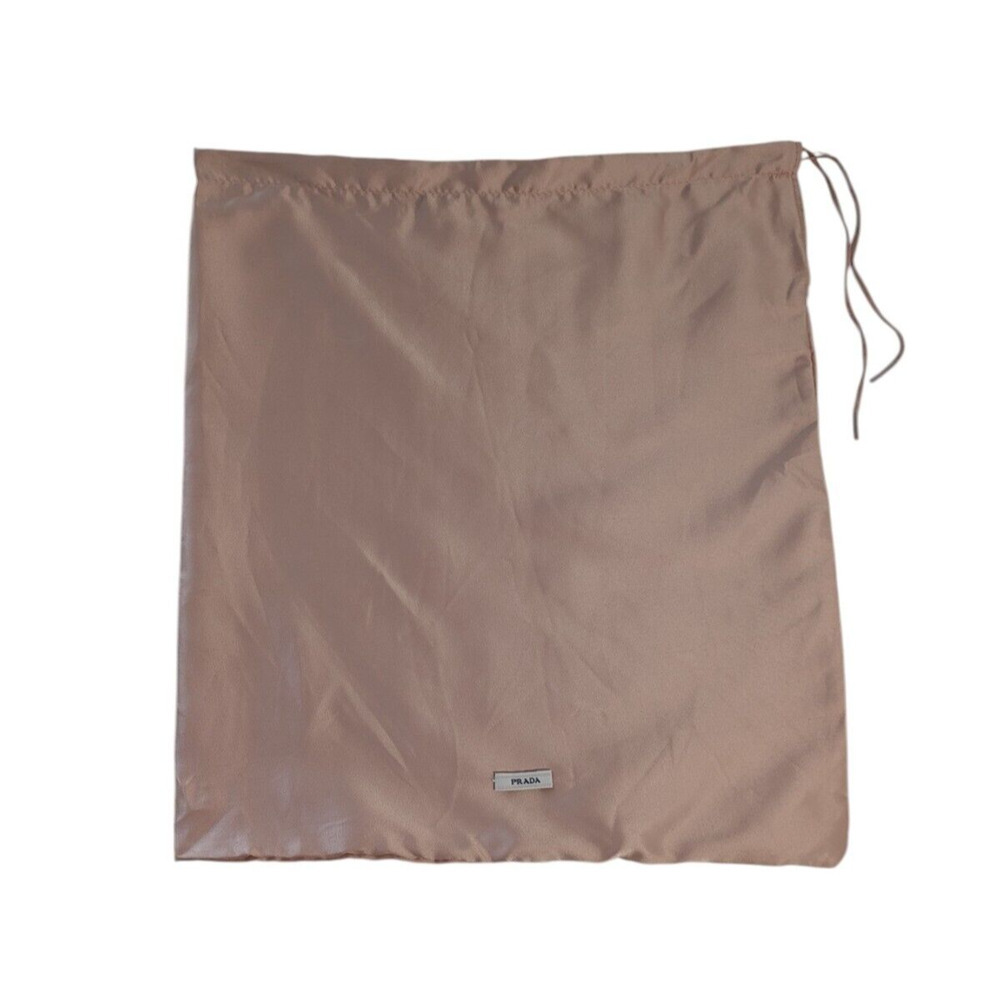 Prada Dusty Pink Satin Dust Bag 13 x 15 Silk Handbag Storage Travel Organization